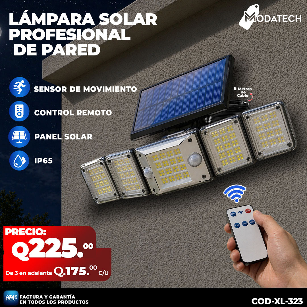 Lámpara Solar con panel por independiente 🙂‍↕️