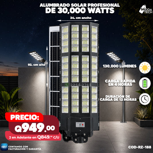 Alumbrado Solar de 30,000 Watts ☀️