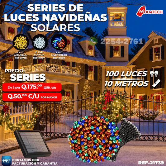 Luz Navideña Multicolor de 100 Luces/ 10 Metros 🎇✨
