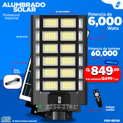 Alumbrado Solar Industrial -2,400 -4,000 -5,000- 6,000- 10,000 WATTS 💡🔆