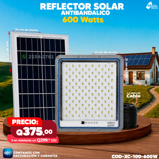 Reflector Solar Antivandálico de 600W 🔆🔆