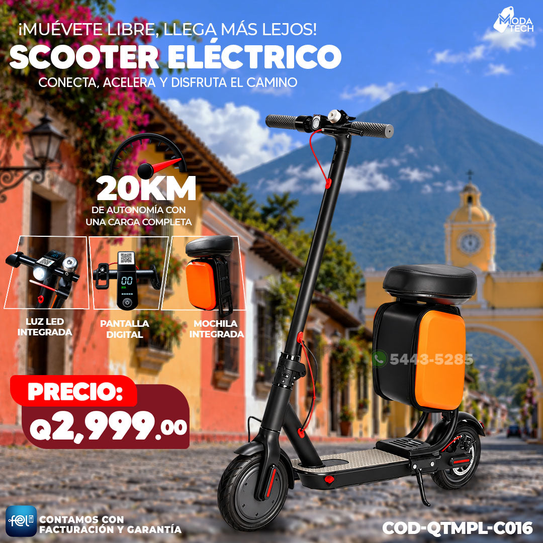 🛴⚡ Scooter Eléctrico con Asiento 🪑