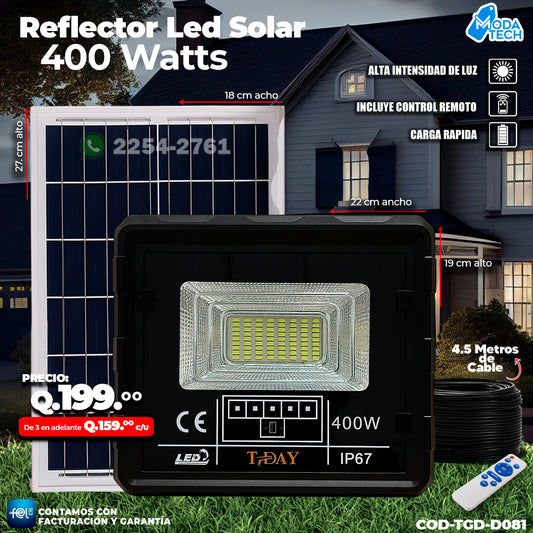 Reflector Profecional de Vidrio 400 watts 🌙