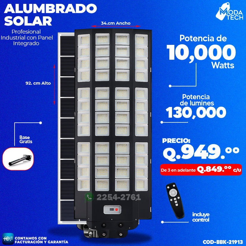Alumbrado Solar de 10,000 Watts