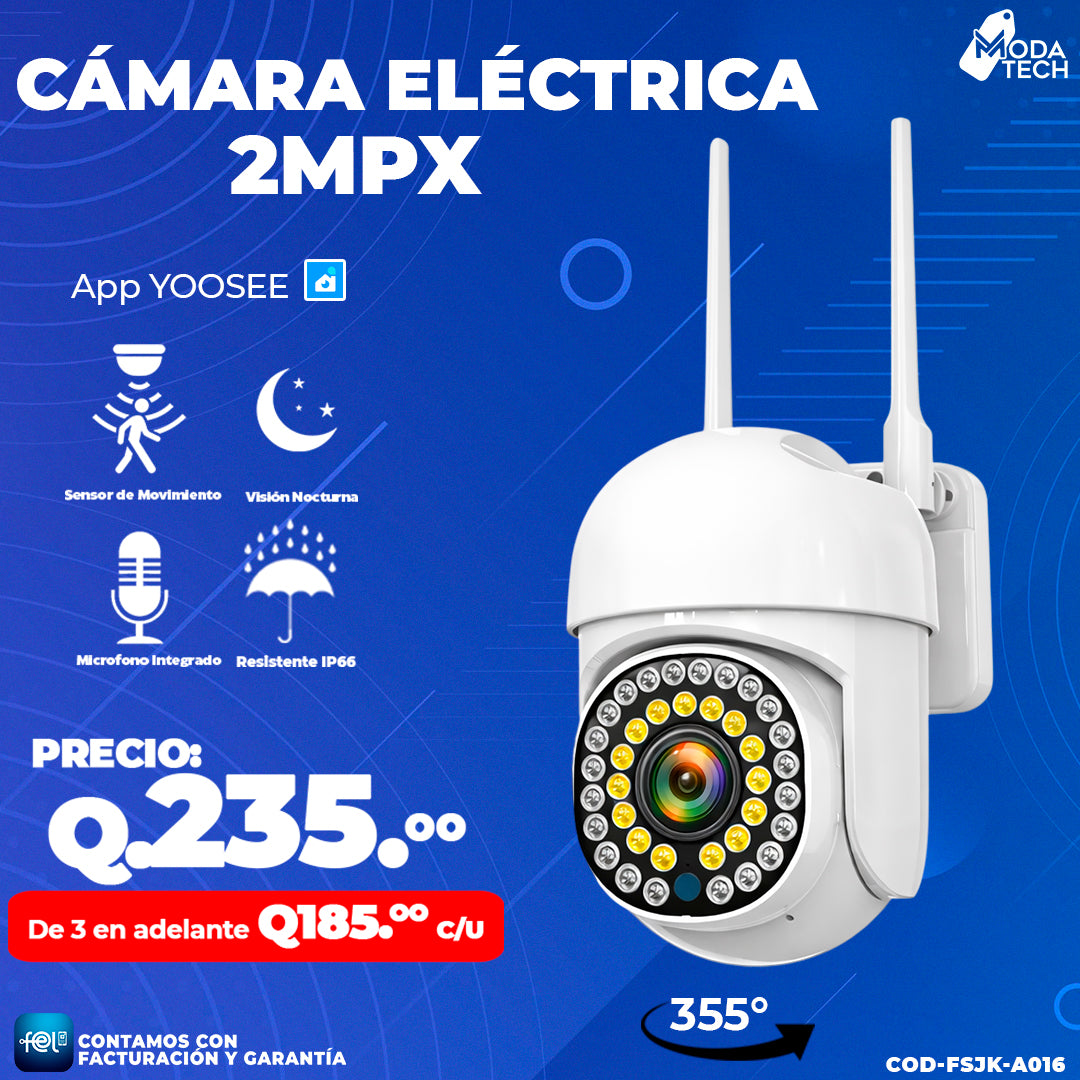 Cámara de Seguridad Wifi de 2MPX