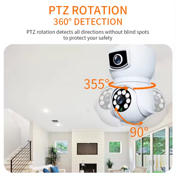 Cámara Para Interiores Wifi doble lente