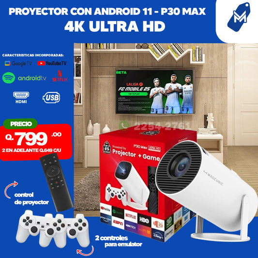 Proyector 4K Ultra HD P30 MAX