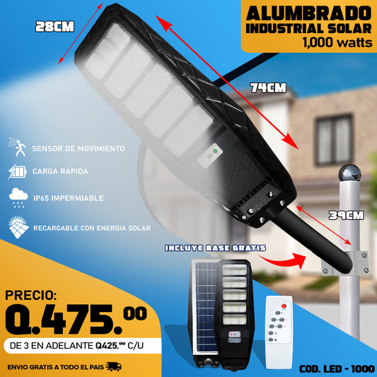 Alumbrados Solares Profesionales Industriales con Panel solar