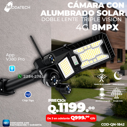Alumbrado Solar con Cámara Solar 4G 💡