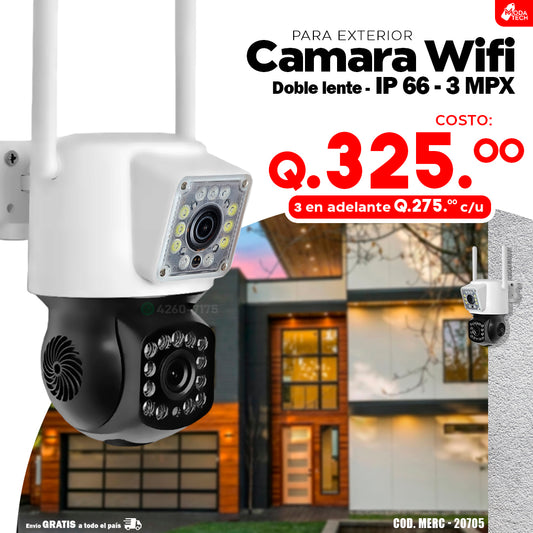 Camara wifi doble lente 3mpx