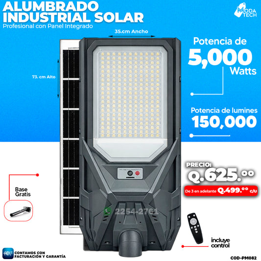 Alumbrado Solar Industrial de 5,000 Watts ☀️☀️