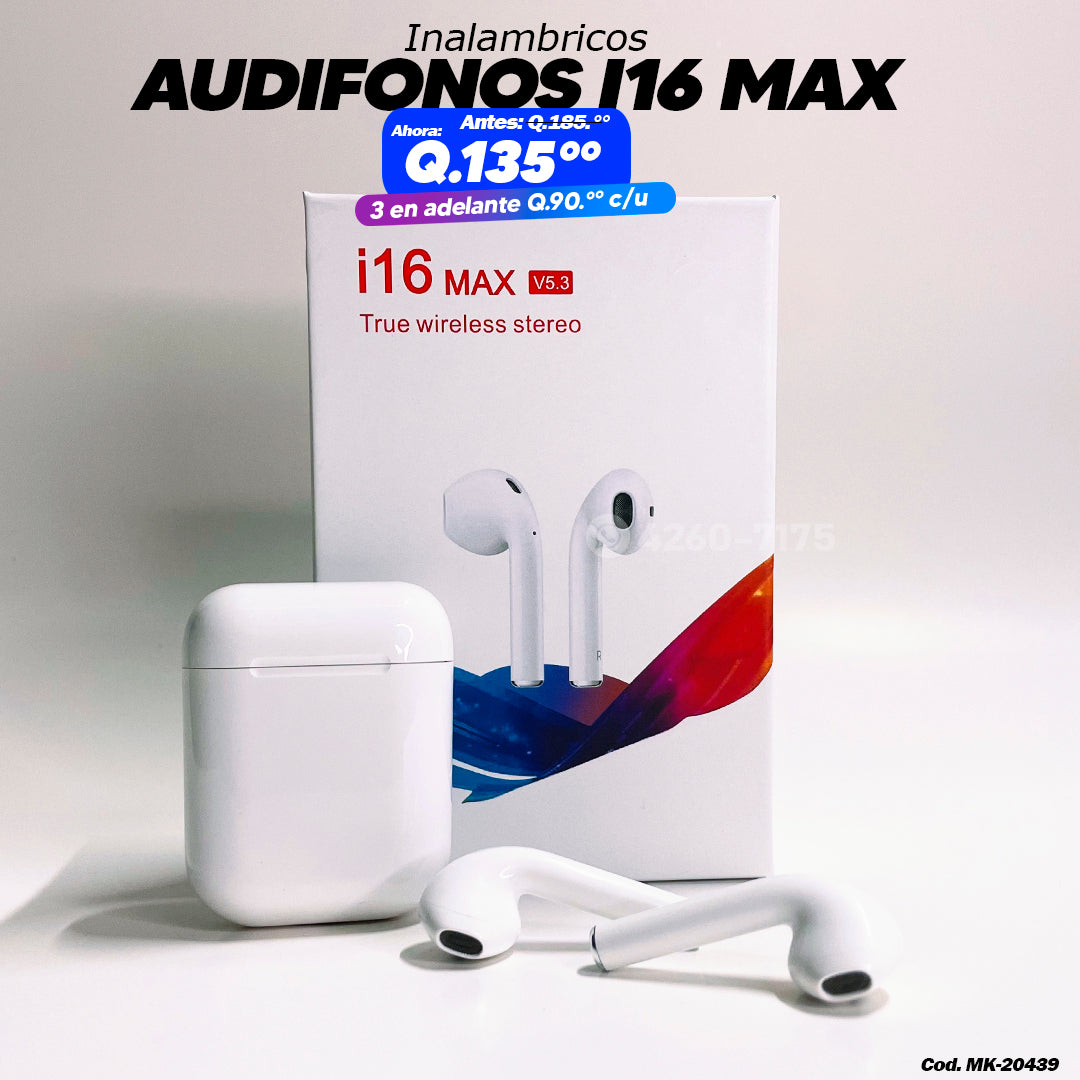 Audifonos i16 Max