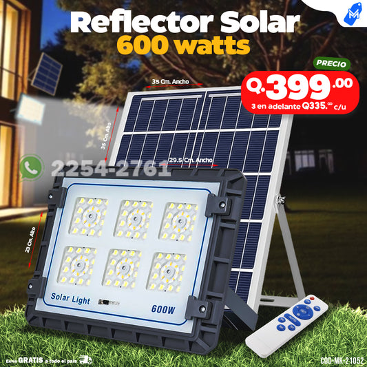 Reflector Solar con panel por aparte - 600 watts