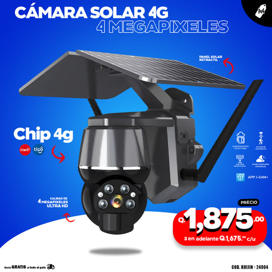 Cámara Solar con chip 4g de 4 megapixeles