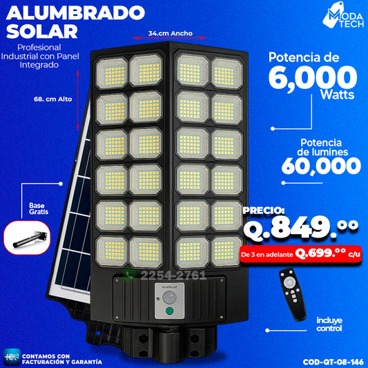 Alumbrado Solar Industrial - 6,000 WATTS