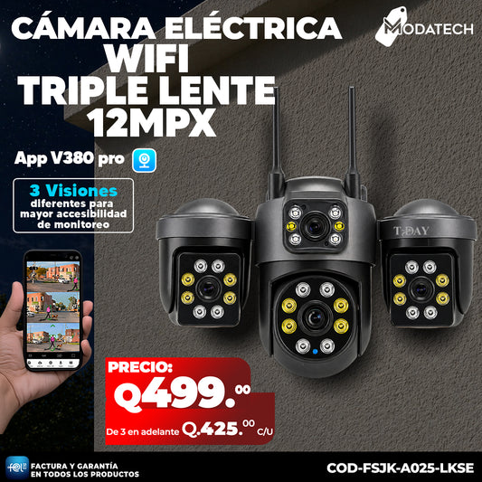 Cámara Eléctrica Wfi de 3 Lentes 💡
