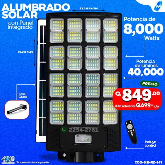 💡 Alumbrado Solar Industrial - 8,000 WATTS 💡