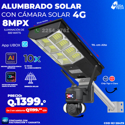 Alumbrado Solar con Cámara Solar 4G 💡