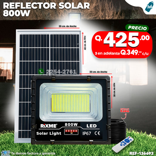 Reflecot Profecional de Vidrio 800 watts