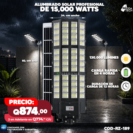 Alumbrado Solar de 15,000 Watts ☀️
