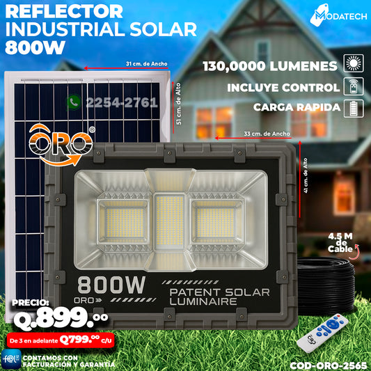 ☀️ Reflector Industrial Solar de 800 Watts - ORO ☀️