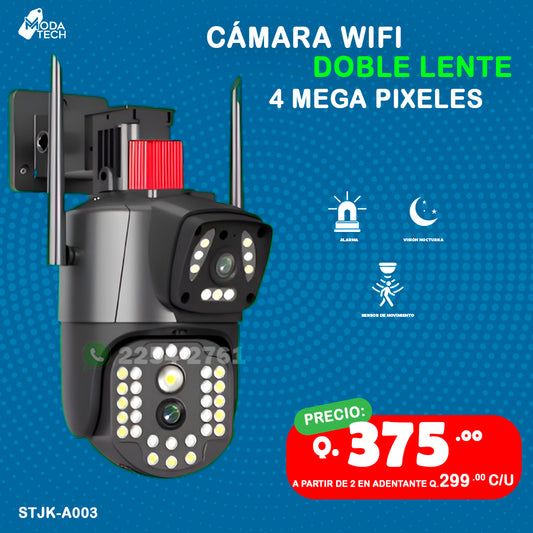 🔥Cámaras de  Doble Lente amplio ángulo de visión de 4 Mega Pixeles🔥