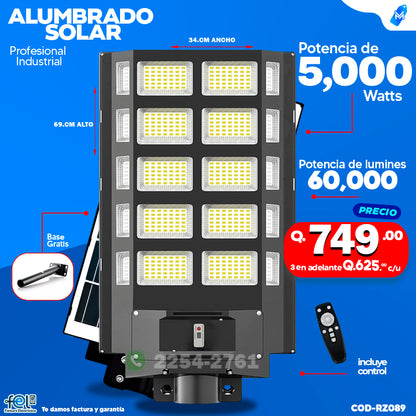 Alumbrado Solar Industrial -2,400 -4,000 -5,000- 6,000- 10,000 WATTS 💡🔆