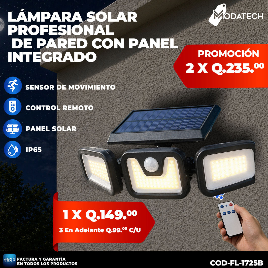 Lámpara Solar con Panel Independiente de 4.5 metros de Cable 🌞