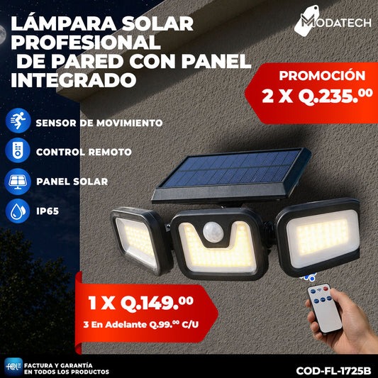 Lámpara Solar con Panel Independiente de 4.5 metros de Cable 🌞