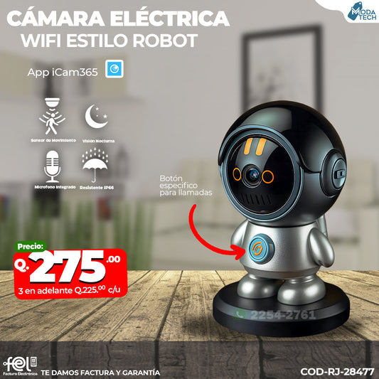 Cámara Eléctrica WiFi Estilo Robot 2MPX