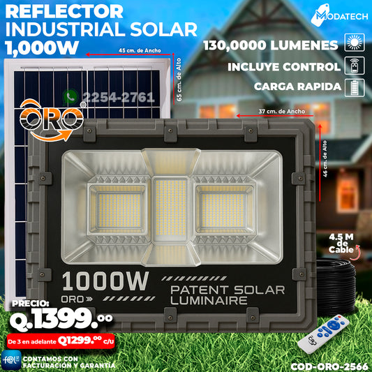 ☀️ Reflector Industrial Solar de 1,000 Watts - ORO ☀️