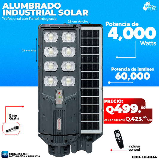 Alumbrado Solar Industrial de 4,000 Watts ☀️