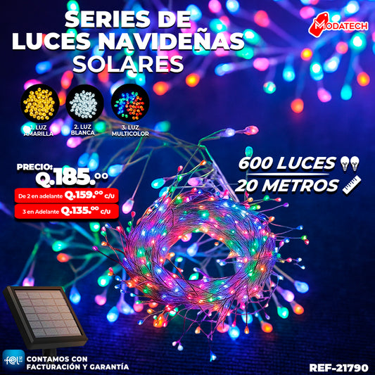 Luz Navideña Multicolor de 600 Luces/ 20 Metros 🎇✨