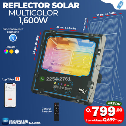 Reflector Solar Multicolor 1,600W ⚡