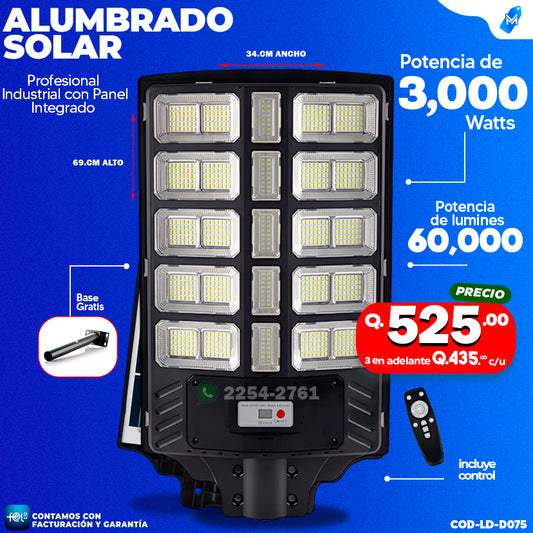 ⚙️Alumbrado Solar de 3,000 Watts ⚡⚙️
