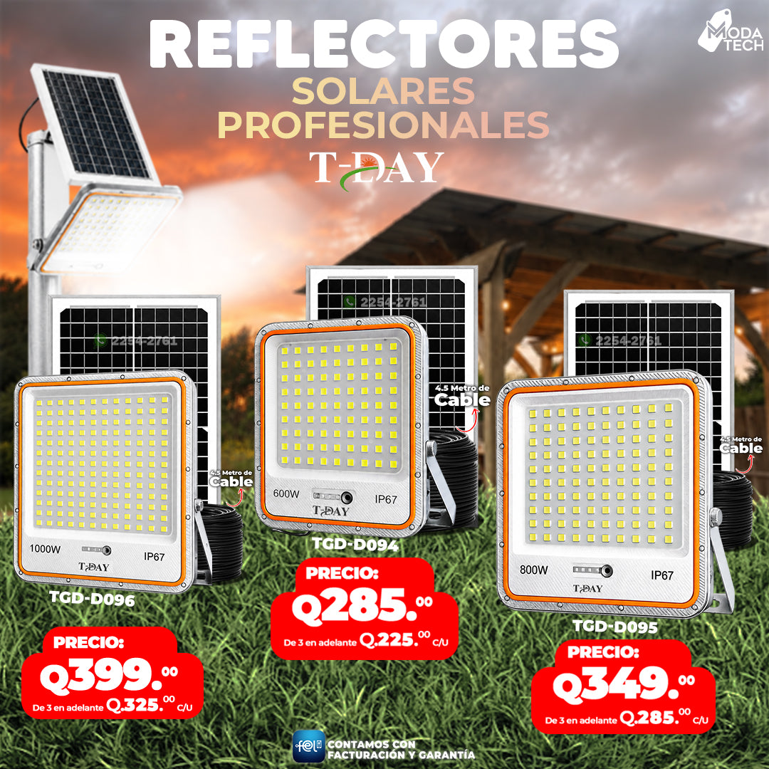 💡 Reflectores Solares Profesionales T-Day ☀️🔋