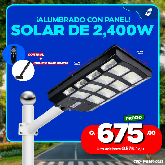 Alumbrado Solar de 2,400 watts