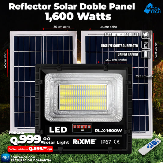 🔆 Reflector Solar Doble Panel de 1600 Watts 🔋☀️
