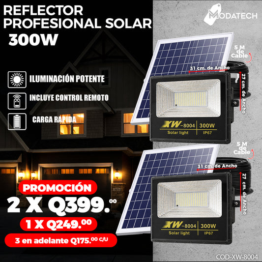 Reflectores Solares con Panel 300 Watts 🌞