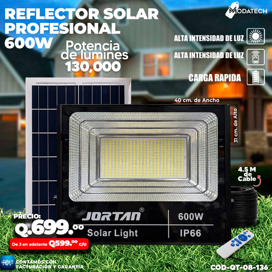 💡 Reflector Solar Profesional Jortan e 600 Watts ☀️