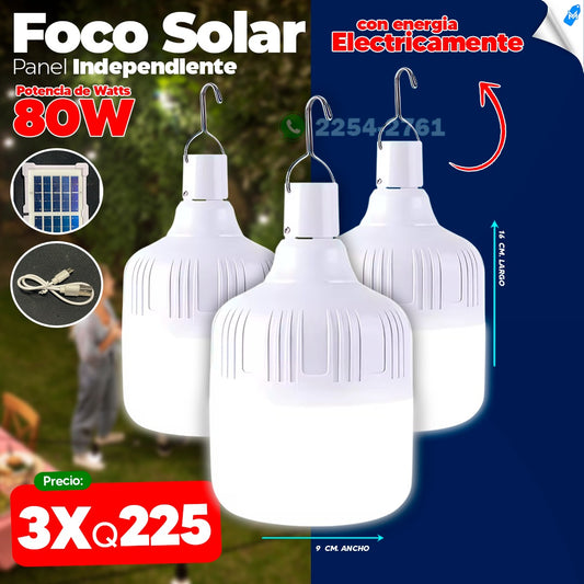 Foco Solar Led de 80 Watts 🌞💡