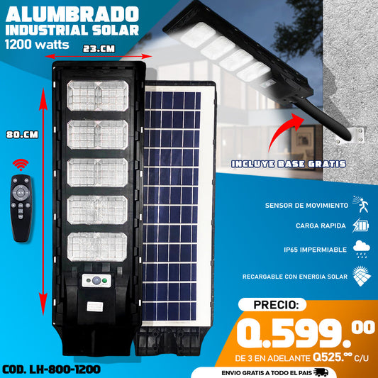 Alumbrados Solares Profesionales Industriales con Panel solar