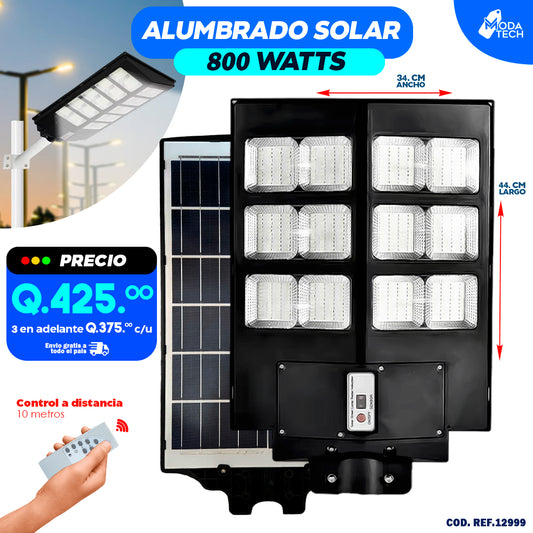 Alumbrados Solares Profesionales Industriales con Panel solar 800 Watts