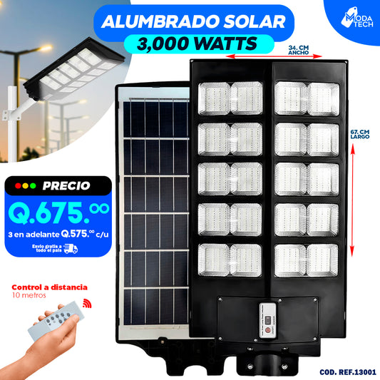 Alumbrados Solares Profesionales Industriales con Panel solar 3,000 Watts