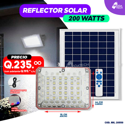 Reflectores con panel solar