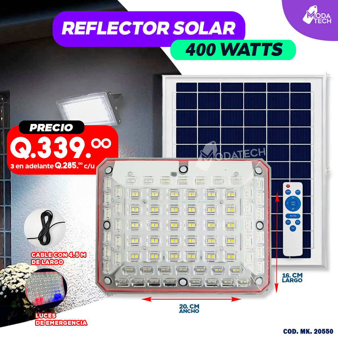 Reflectores con panel solar