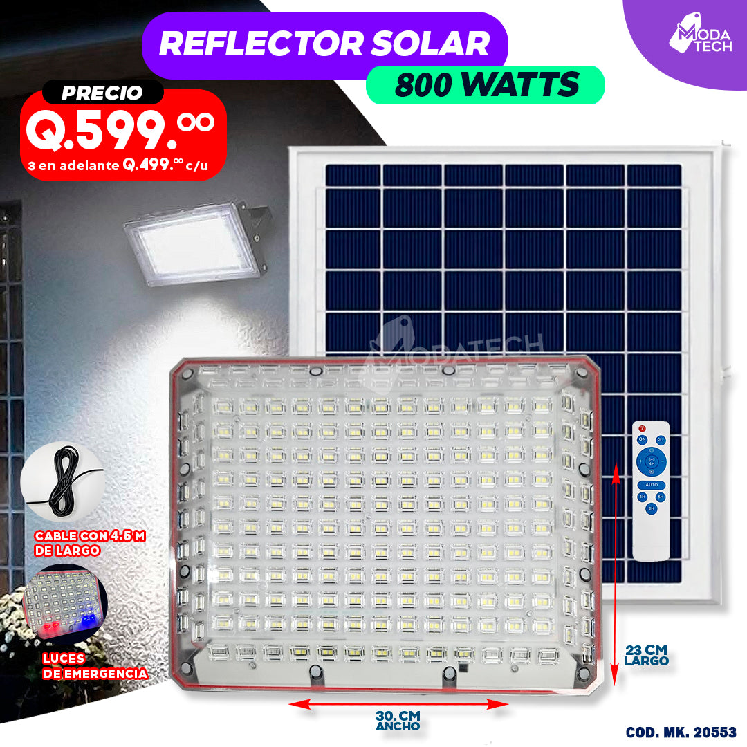 Reflectores con panel solar