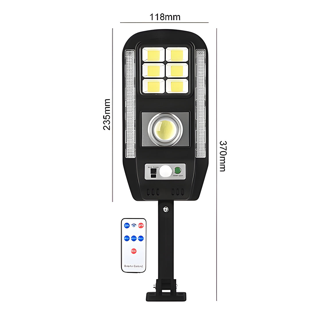 Alumbrado led con luces de emergencia y panel solar incorporado