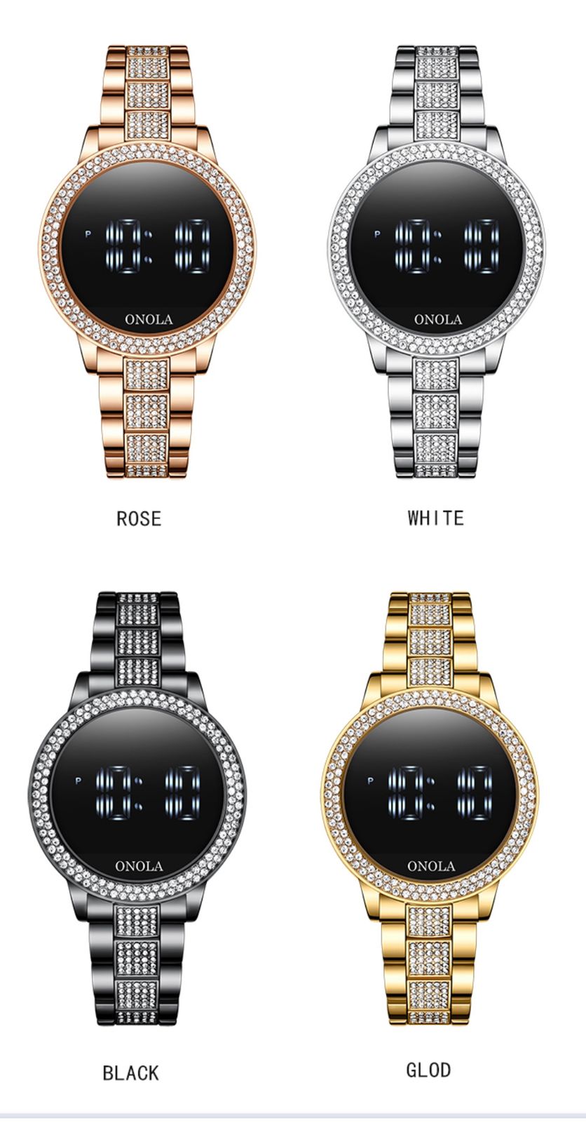 Reloj Digital Touch con Perlas