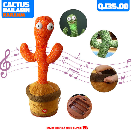 Cactus Musical Bailarín - Naranja